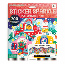 Load image into Gallery viewer, Christmas Sticker Sparkle Poster Activity Kit
