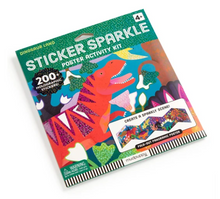 Load image into Gallery viewer, Dinosaur Land Sticker Sparkle Poster Activity Kit
