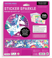 Load image into Gallery viewer, Unicorn Magic Sticker Sparkle Poster Activity Kit
