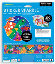 Load image into Gallery viewer, Ocean Life Sticker Sparkle Poster Activity Kit
