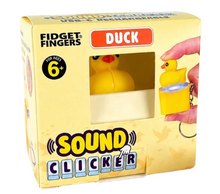 Load image into Gallery viewer, MDI Fidget Fingers Sound Clicker Duck Keychain
