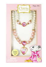Load image into Gallery viewer, Claris the Chicest Mouse in Paris Jewel Necklace &amp; Bracelet Set
