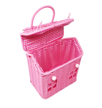 Load image into Gallery viewer, Pink Poppy Claris Woven Basket Tea Set
