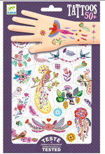 Load image into Gallery viewer, Djeco Bright Birds Temporary Tattoos
