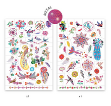 Load image into Gallery viewer, Djeco Bright Birds Temporary Tattoos
