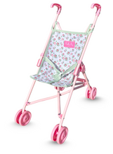 Load image into Gallery viewer, Sally Fay Dolls Umbrella Stroller Olive Flower
