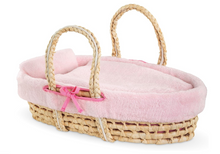 Load image into Gallery viewer, Corolle Wicker &amp; Plush Carry Bed 14"
