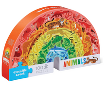 Load image into Gallery viewer, Crocodile Creek 100PC Shaped Puzzle Animals
