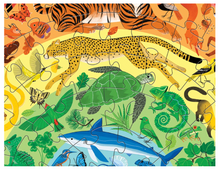 Load image into Gallery viewer, Crocodile Creek 100PC Shaped Puzzle Animals
