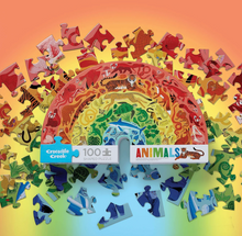 Load image into Gallery viewer, Crocodile Creek 100PC Shaped Puzzle Animals
