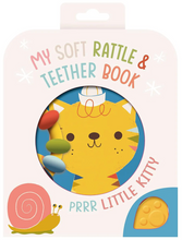 Load image into Gallery viewer, Purrrr Cat Fabric Book &amp; Teether
