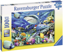 Load image into Gallery viewer, Ravensburger Reef of the Sharks Puzzle 100 pieces
