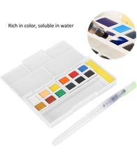 Load image into Gallery viewer, I Heart Art 12 Watercolours &amp; Water Brush Pens
