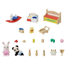 Load image into Gallery viewer, Sylvanian Families Baby’s Toy Box - Snow Rabbit &amp; Panda Babies
