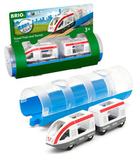 Load image into Gallery viewer, Brio Travel Train &amp; Tunnel Set 33890
