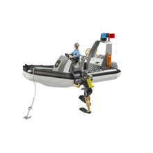 Load image into Gallery viewer, Bruder RAM 2500 Police Pick-Up &amp; Tralier with Boat &amp; 2 Figures
