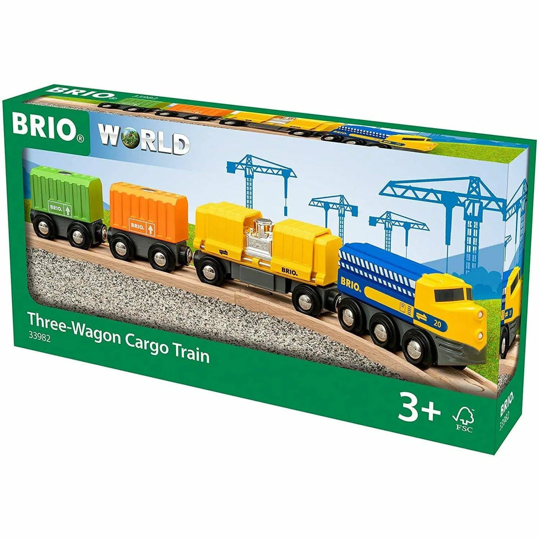 Brio Three Wagon Cargo Train 33982