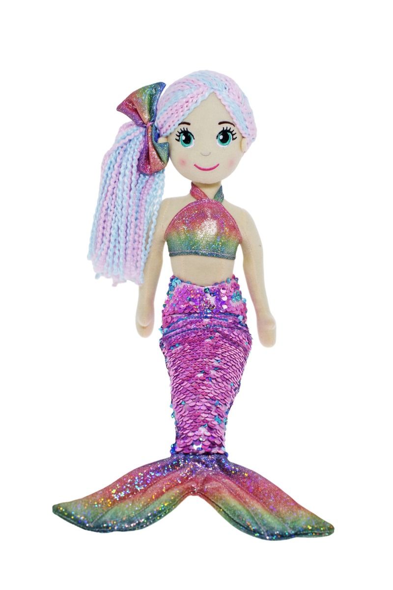 Cotton Candy Milly Flip-Sequin Light Pink Rainbow Mermaid