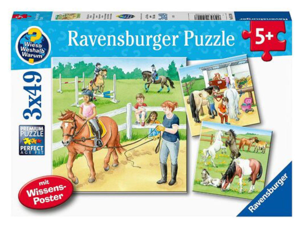 Ravensburger A Day at the Stables 3 X 49 Piece Puzzle