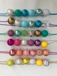Bubblegum Bead Bar Necklaces