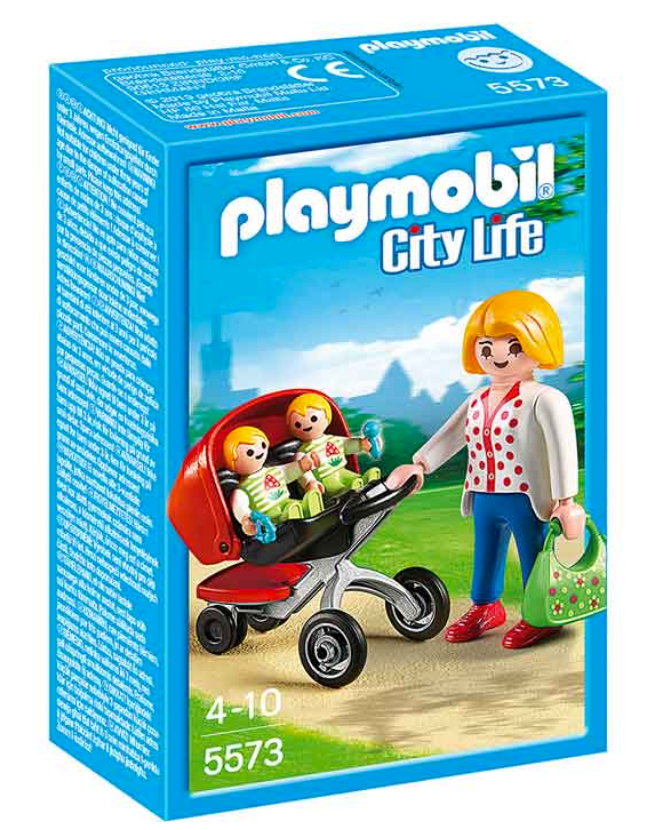 Playmobil Mum with Twins in Stroller 5573
