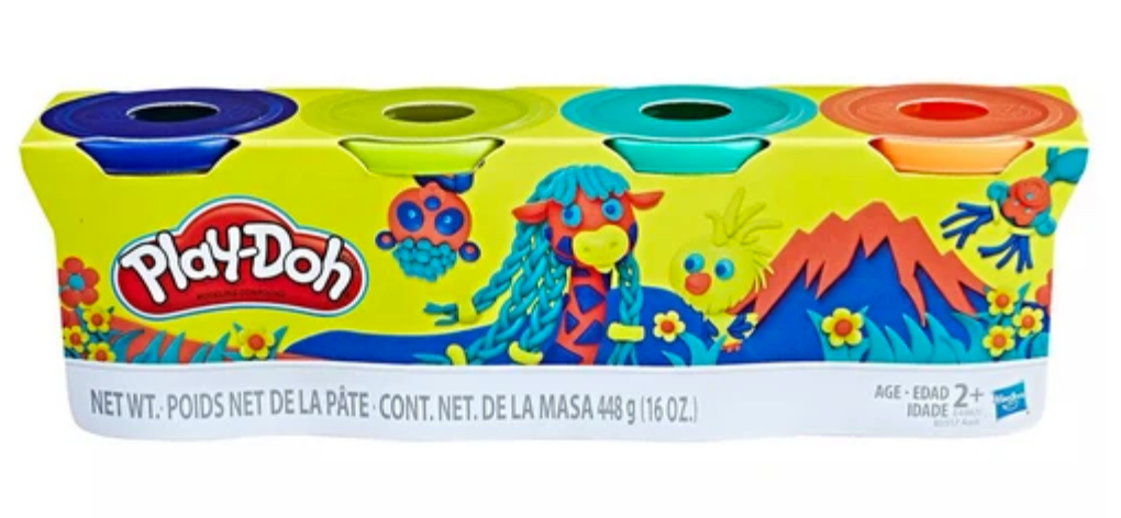 Play Doh 4 Pack Wild Colours