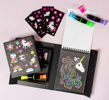 Load image into Gallery viewer, Tiger Tribe Neon Colouring Set Unicorn &amp; Friends
