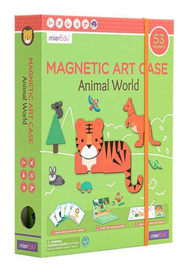 Mier Edu Magnetic Art Case - Animal World
