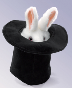 Folkmanis Rabbit In A Hat Puppet