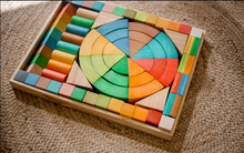 Load image into Gallery viewer, Q Toys Natural Rainbow Blocks
