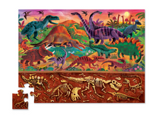 Load image into Gallery viewer, Crocodile Creek Above &amp; Below Puzzle Dinosaur World - 48 Piece
