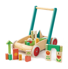 Load image into Gallery viewer, Tender Leaf Toys Wagon with Blocks
