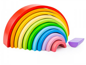 Bigjigs Toys Wooden Stacking Rainbow - Large