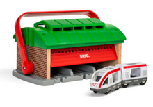 Load image into Gallery viewer, Brio Train Garage with Handle and Train 33474
