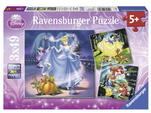 Load image into Gallery viewer, Ravensburger Disney Snow White Cinderella Ariel 3 x 49 Piece Puzzle
