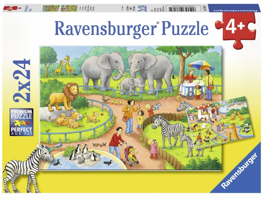 Ravensburger A Day At The Zoo 2 X 24 Piece Puzzle