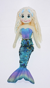 Cotton Candy Mermaid Lana Flip Sequined Aqua Ombre