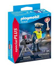 Load image into Gallery viewer, Playmobil Police Officer with Speed Trap 70305
