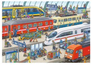 Ravensburger 2 X 24 Piece Busy Train Station Puzzles