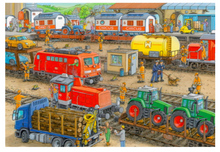 Load image into Gallery viewer, Ravensburger 2 X 24 Piece Busy Train Station Puzzles
