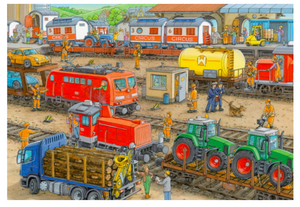 Ravensburger 2 X 24 Piece Busy Train Station Puzzles