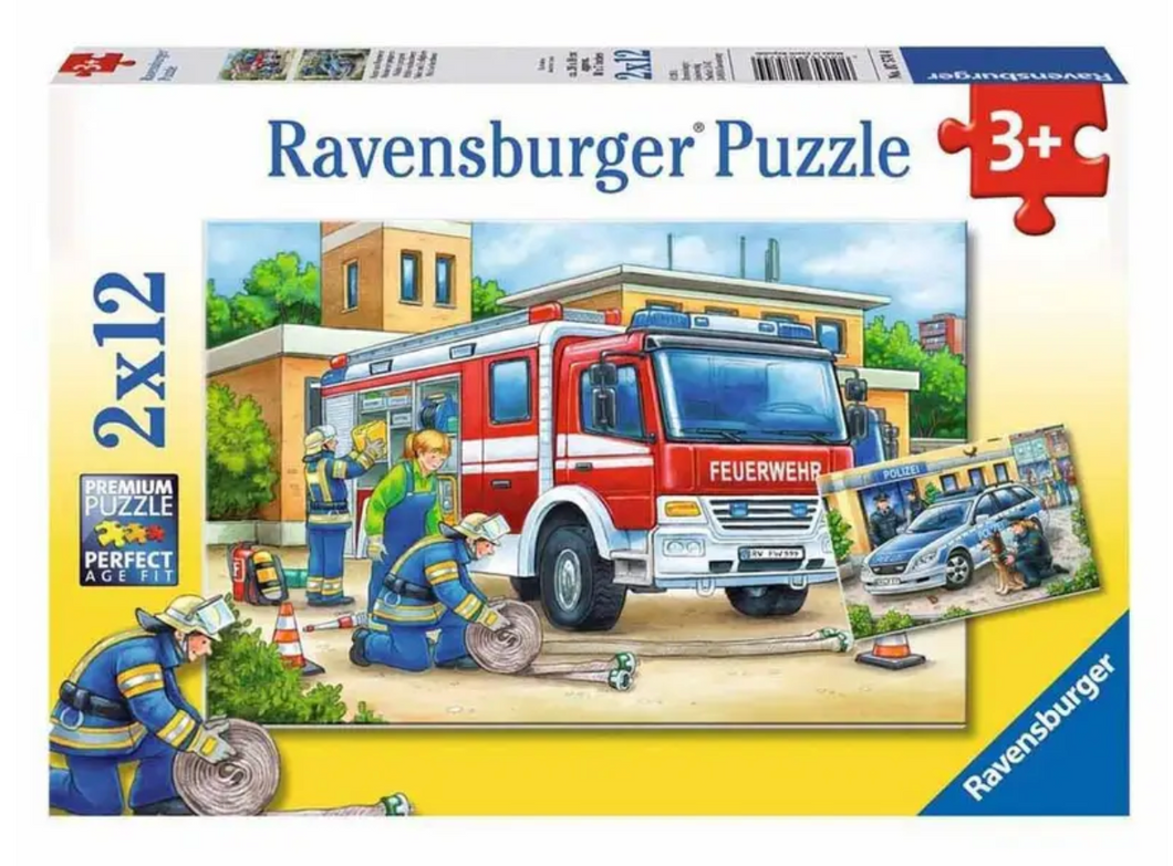 Ravensburger 2 X 12 Piece Police & Firefighters Puzzles