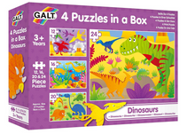 Load image into Gallery viewer, Galt 4 Puzzle in a Box Dinosaur

