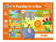 Load image into Gallery viewer, Galt 4 Puzzles in a Box Jungle
