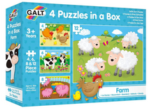 Load image into Gallery viewer, Galt 4 Puzzles in a Box Farm
