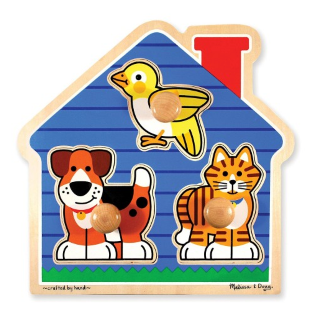 Melissa & Doug – House Pets Jumbo Knob Puzzle 3 Piece