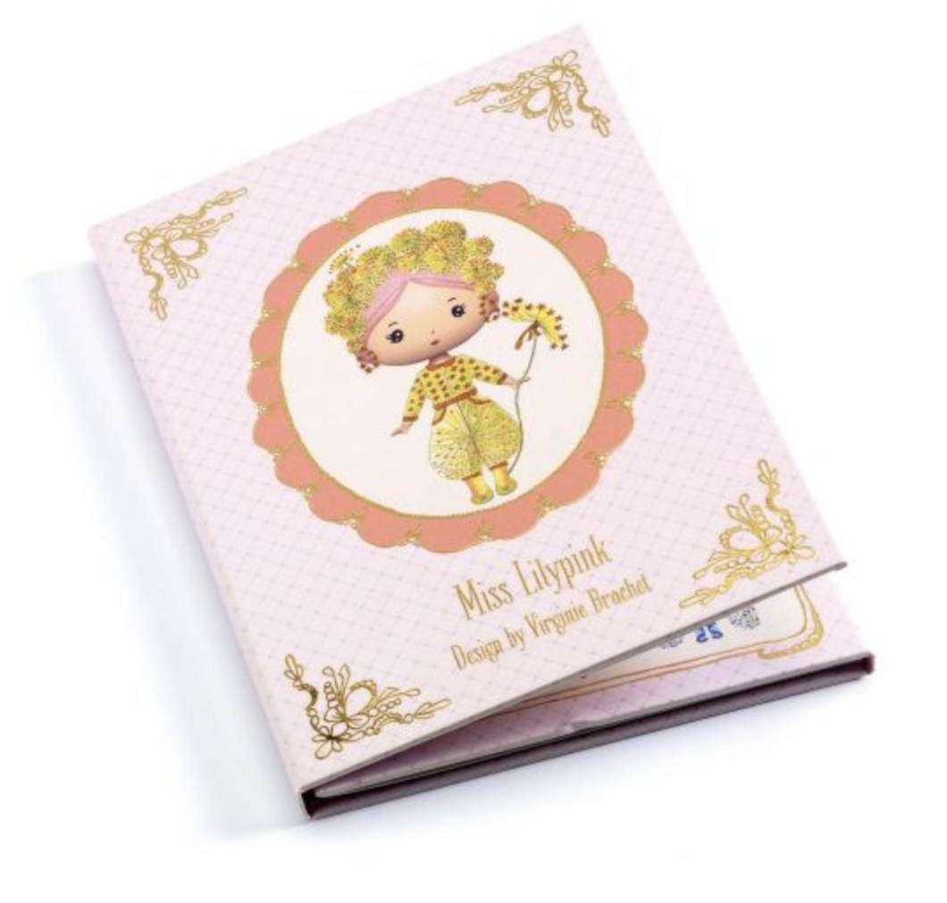 Djeco Tinyly Miss Lilypink Resuable Sticker Book