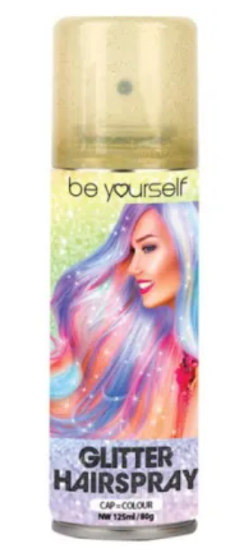 Be Yourself Glitter Hair Spray Gold