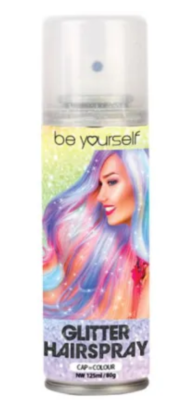 Be Yourself Glitter Hair Spray Silver