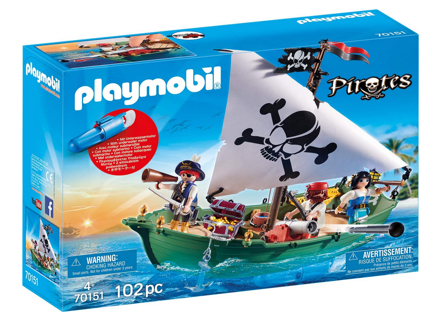 Playmobil pirate shop ship motor